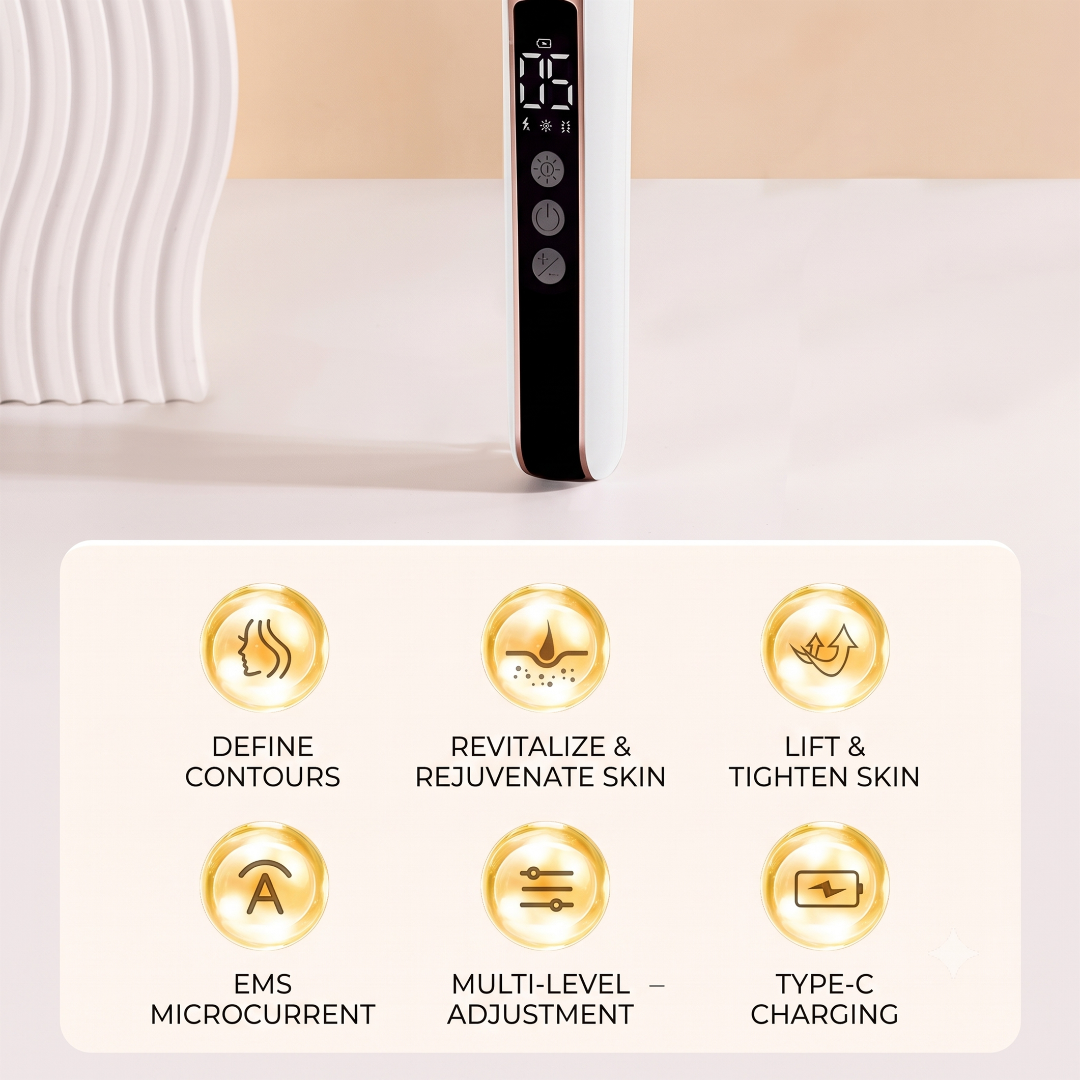 RF & Microcurrent V-Shape Facial Sculpting Roller