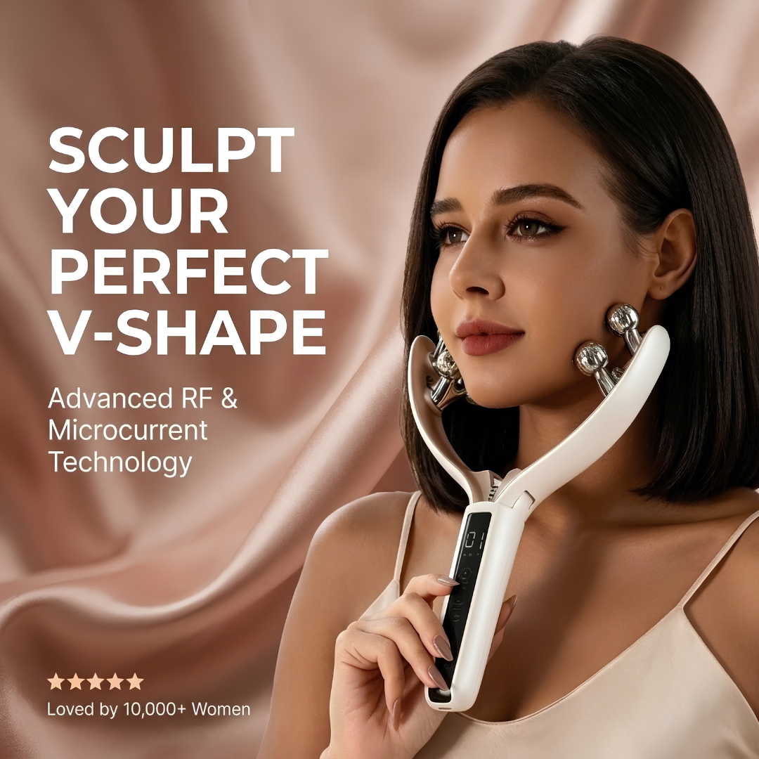 RF & Microcurrent V-Shape Facial Sculpting Roller