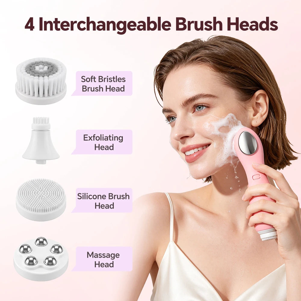 Thermal Sonic Silicone Facial Cleansing Brush