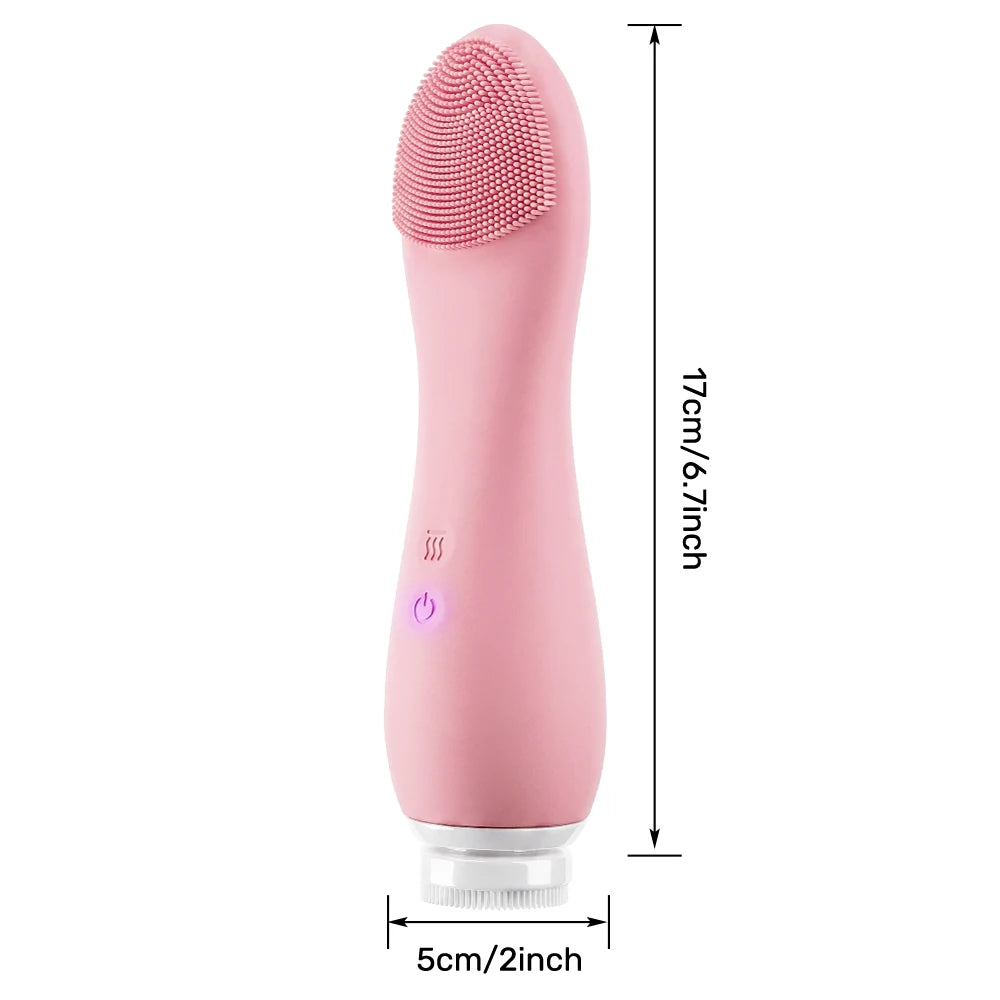 Thermal Sonic Silicone Facial Cleansing Brush