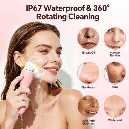 Thermal Sonic Silicone Facial Cleansing Brush