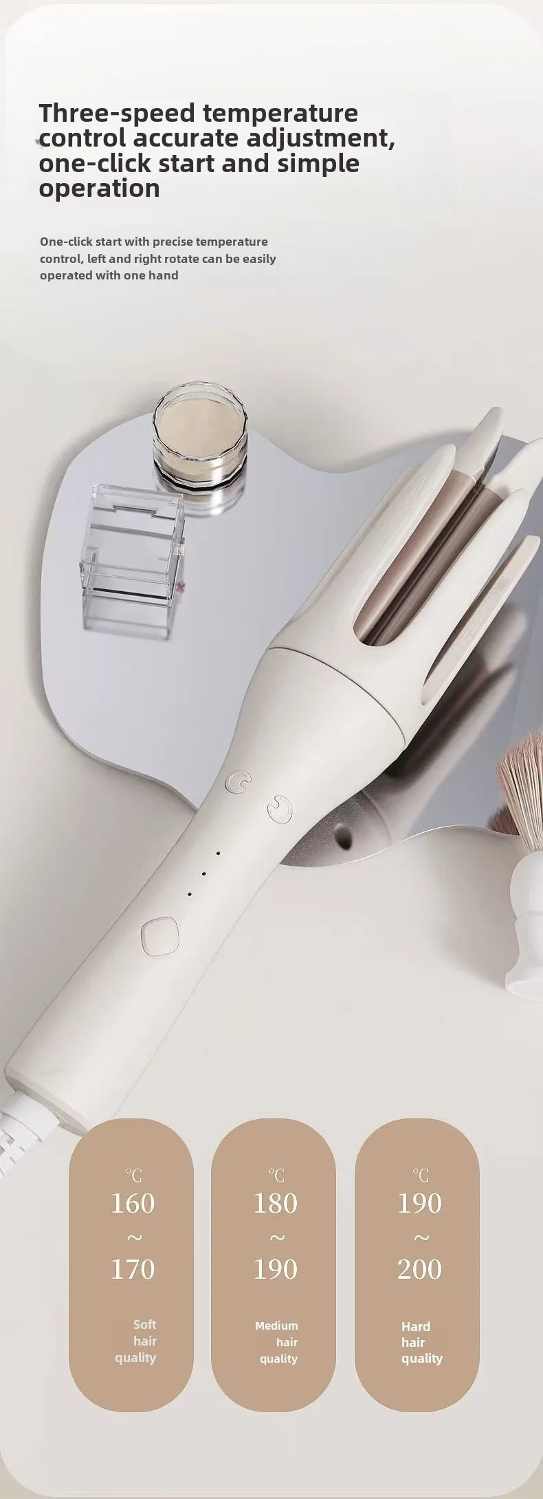 Anti-Scald Automatic Rotating Hair Curler