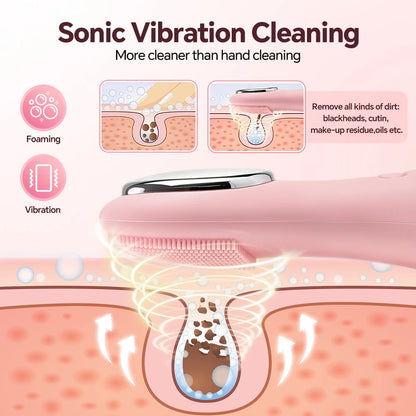 Thermal Sonic Silicone Facial Cleansing Brush