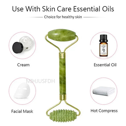 The Morning Depuffing Jade Roller & Gua Sha Kit