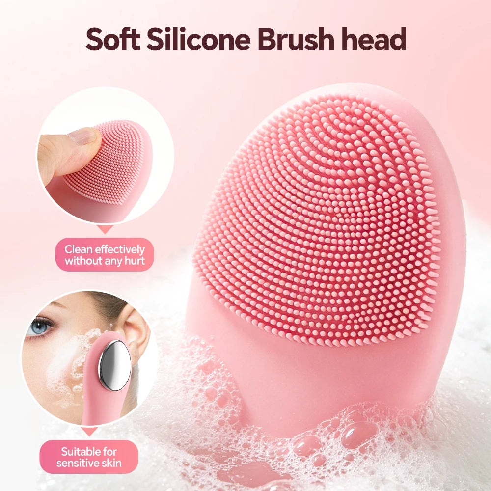 Thermal Sonic Silicone Facial Cleansing Brush