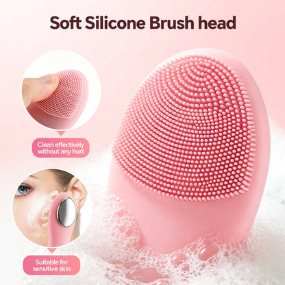 Thermal Sonic Silicone Facial Cleansing Brush