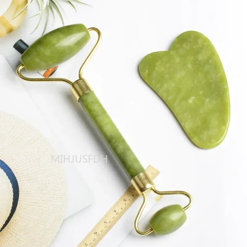 The Morning Depuffing Jade Roller & Gua Sha Kit